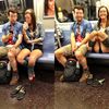 Photo: Is It Rude To Take Your Shoes Off On The Subway?